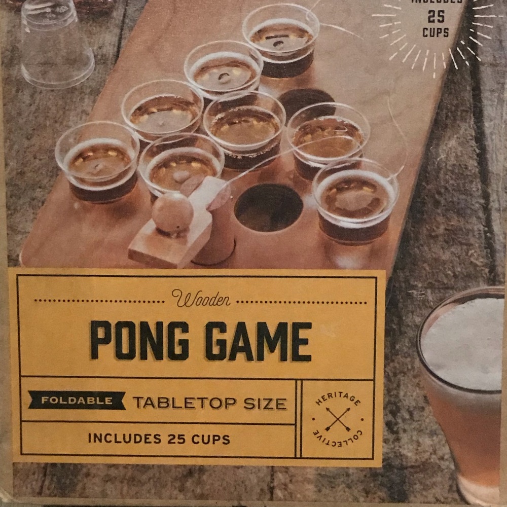 Pong Game wooden tabletop size foldable